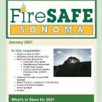 Screenshot of Fire Safe Sonoma e-news for January 2021